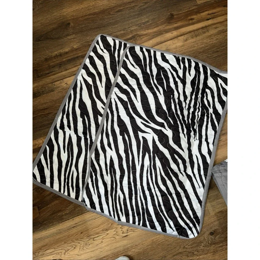 Pamnest Quilt Set Full/Queen Size, Zebra Stripe Animal 3 Pcs Soft Bed